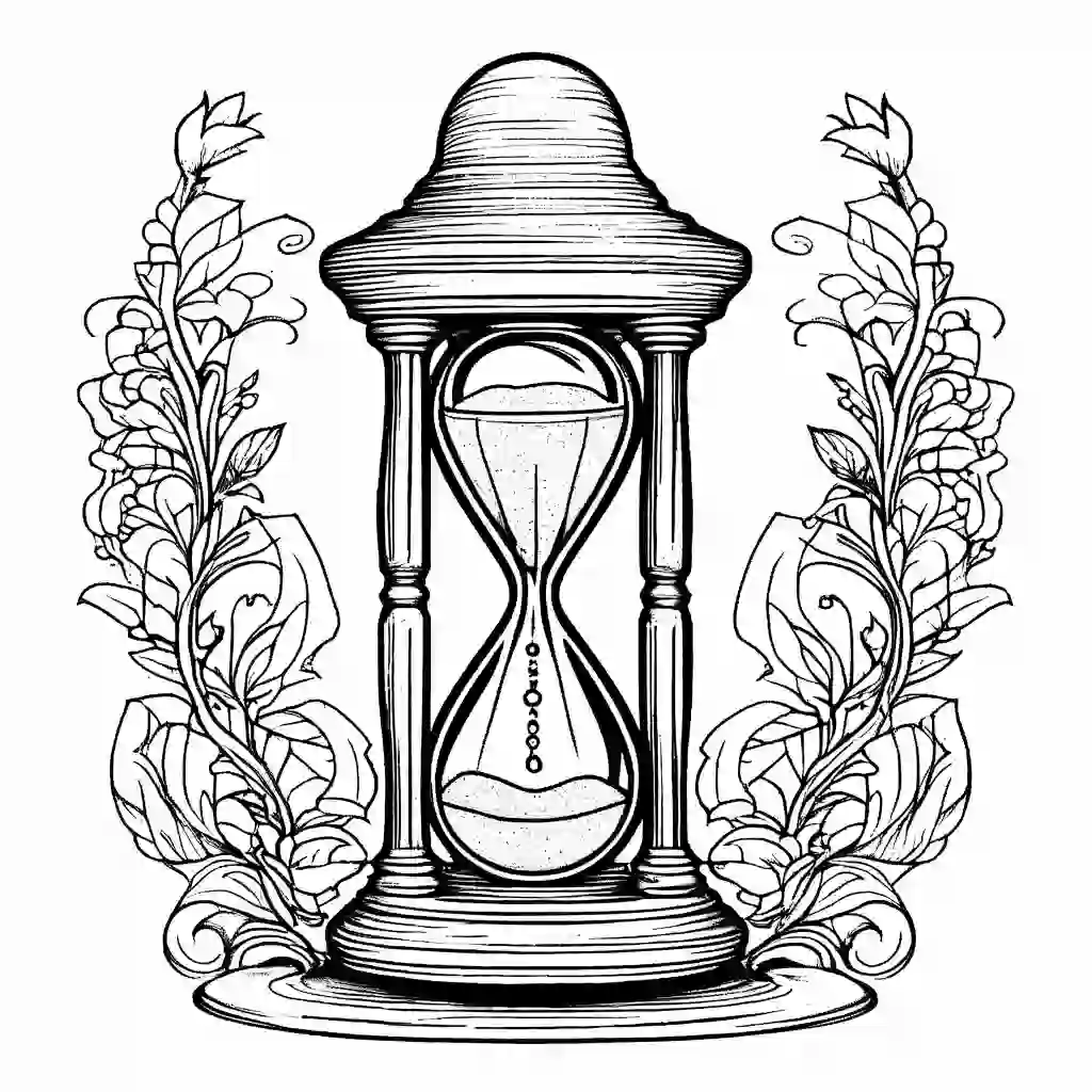 Hourglass coloring pages